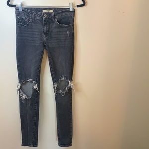 Levi 711 SKINNY - Charcoal - W25 L30